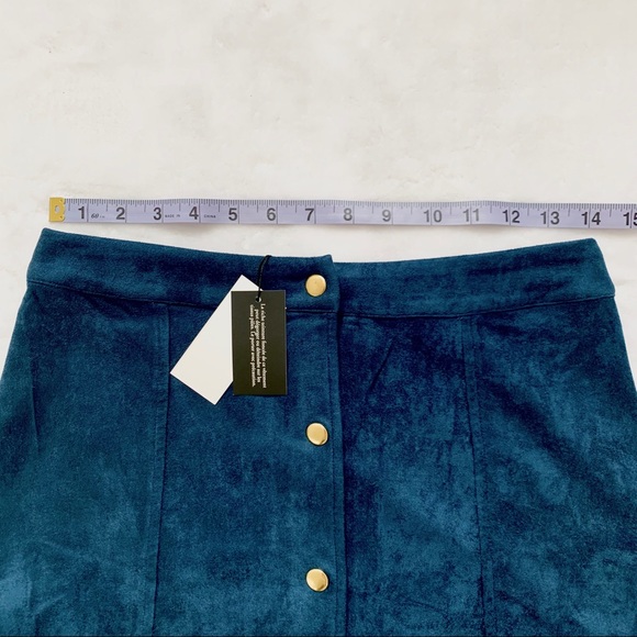 Sugarlips Blue Suede Skirt - Picture 5 of 6